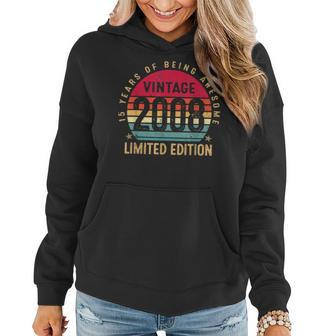 15 Years Old Vintage 2008 Limited Edition 15Th Birthday Gift V6 Women Hoodie - Thegiftio UK