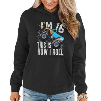 16 Year Old Gift Cool 16Th Birthday Boy Gift For Monster Truck Car Lovers Women Hoodie - Monsterry DE