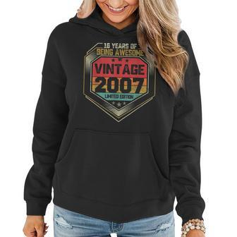 16 Years Old Vintage 2007 Limited Edition 16Th Birthday Gift V4 Women Hoodie - Thegiftio UK
