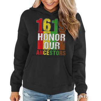 1619 Our Ancestors Project Black History Month Kwanzaa Women Hoodie - Seseable