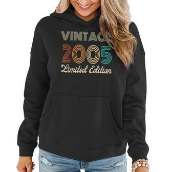 18 Years Old Vintage 2005 Limited Edition 18Th Birthday V4 Women Hoodie - Thegiftio UK