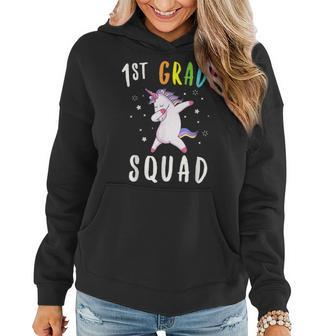 1St Grade Squad Unicorn First Grade Teacher Women Hoodie | Mazezy CA