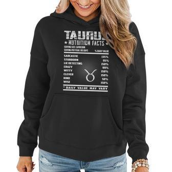 2022 Taurus Nutrition Facts Task Idea For Birthday Present Women Hoodie Graphic Print Hooded Sweatshirt - Thegiftio UK