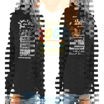 21 Years Old Gifts Retro October 2001 Cassette 21St Birthday Women Hoodie Graphic Print Hooded Sweatshirt - Thegiftio UK