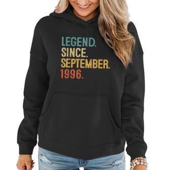 25Th Birthday Gift 25 Year Old Legend Since September 1996 Women Hoodie - Monsterry CA