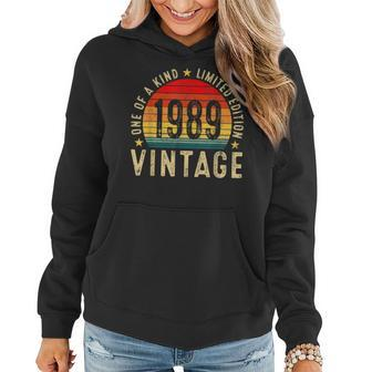 34 Year Old Gifts Vintage 1989 Limited Edition 34Th Birthday Women Hoodie - Seseable