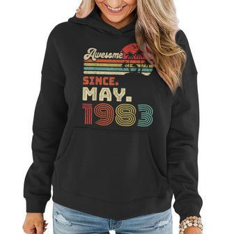 40 Year Old Awesome Since May 1983 40Th Birthday Women Hoodie - Thegiftio UK