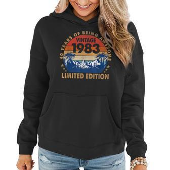 40 Years Old Vintage 1983 Limited Edition 40Th Birthday Gift V4 Women Hoodie - Thegiftio UK