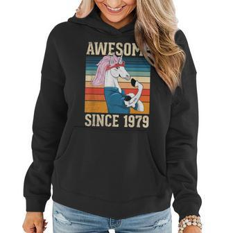 44 Year Old Awesome Since 1979 44Th Birthday Gift Girl Women Women Hoodie - Seseable