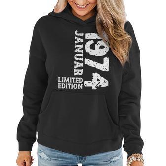 49 Geburtstag Frauen Männer Limited Edition Januar 1974 Frauen Hoodie - Seseable