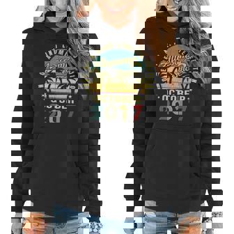 5 Years Old Funny Awesome Since October 2017 5Th Birthday V9 Women Hoodie Graphic Print Hooded Sweatshirt - Thegiftio UK