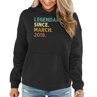 5 Years Old Legend Since March 2018 5Th Birthday Gifts Women Hoodie - Seseable