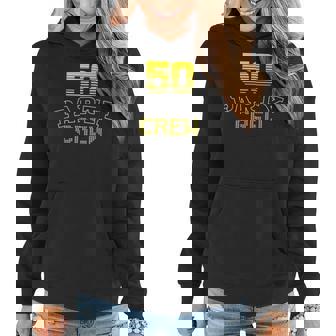 50 Party Crew 50Th Birthday Squad Matching Family Party Women Hoodie Graphic Print Hooded Sweatshirt - Thegiftio