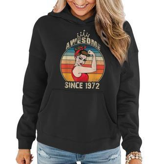 50 Year Old Awesome Since 1972 50Th Birthday Women Girls Women Hoodie - Seseable