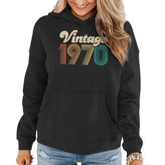 50Th Birthday Gift - Vintage 1970 - Retro Bday 50 Years Old Women Hoodie | Mazezy