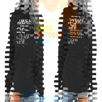 54 Years Old Funny Awesome Since October 1968 54Th Birthday V2 Women Hoodie Graphic Print Hooded Sweatshirt - Thegiftio UK