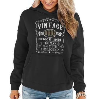 60 Years Old 1959 Vintage 60Th Birthday T Shirt Decorations V2 Women Hoodie | Mazezy