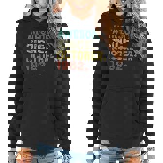 60 Years Old Gift Awesome Since October 1962 60Th Birthday V2 Women Hoodie Graphic Print Hooded Sweatshirt - Thegiftio UK