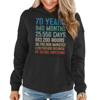 70 Year Old Gift Decorations 70Th Bday Awesome 1953 Birthday Women Hoodie | Mazezy