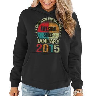 8 Year Old Awesome Since January 2015 Birthday 8Th 8 Frauen Hoodie