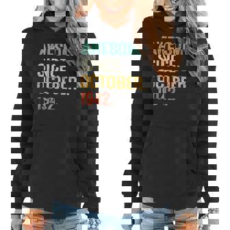 80 Years Old Gifts Awesome Since October 1942 80Th Birthday V5 Women Hoodie Graphic Print Hooded Sweatshirt - Thegiftio UK