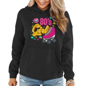 80S Party Theme Party Outfit Costume Vintage Retro 80S Girl Women Hoodie Graphic Print Hooded Sweatshirt - Thegiftio UK