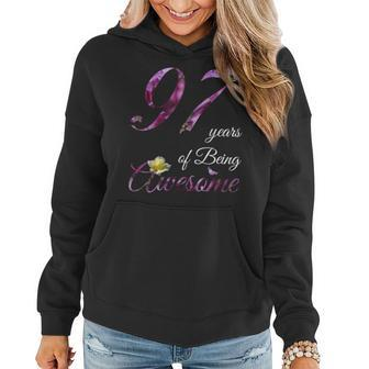 97 Year Old Awesome Floral 1926 97Th Birthday Gift Women Hoodie - Seseable