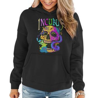 A Crow Left Skull Morning And Flower Incubus View Women Hoodie | Mazezy