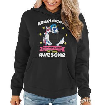 Abuelocorn 1 Kid Fathers Day Abuelo Unicorn Granddaughter Women Hoodie - Seseable