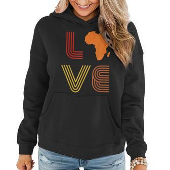 Africa Love African Land Map For Black History Month Pride Women Hoodie - Seseable