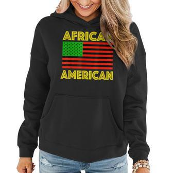 Afro African American Black History Month 2023 Pride Us Flag Women Hoodie - Seseable