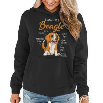 Anatomy Of A Beagle Gift For Beagle Dog Mom Funny Beagle Women Hoodie - Seseable