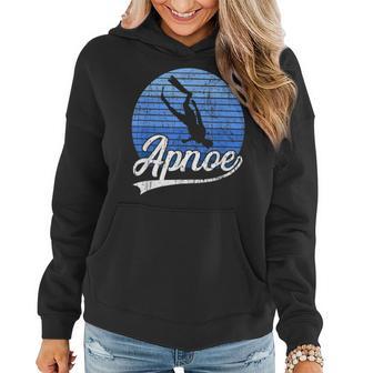 Apnoetauchen Freitauchen Retro Tauchen Gerätetauchen Vintage Frauen Hoodie - Seseable