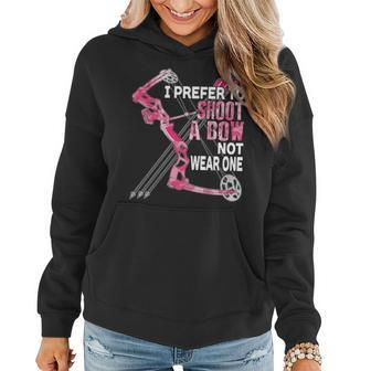 Archery Mom Camo Pink Bow Shoot A Bow Not Wear One Women Hoodie - Seseable