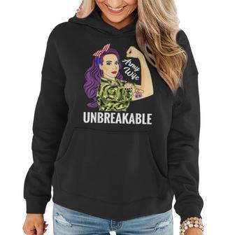 Army Wife Unbreakable For Women Military Husband Gift Women Hoodie | Mazezy