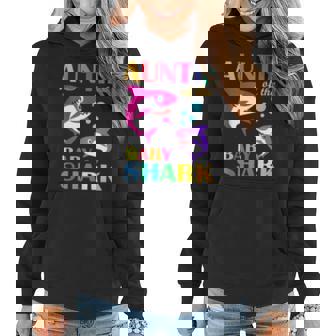 Auntie Of The Baby Birthday Shark Auntie Shark Mothers Day Women Hoodie - Thegiftio