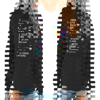 Autism Always Unique Totally Intelligent Sometime Mysterious Women Hoodie Graphic Print Hooded Sweatshirt - Thegiftio