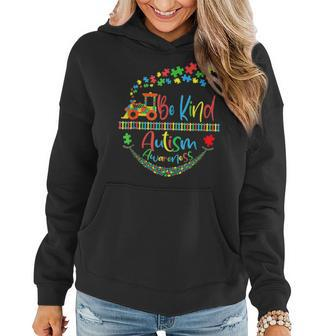 Autism Awareness Be Kind Train Puzzle Piece For Kids Adults Women Hoodie - Seseable