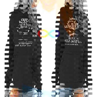 Autism Awareness Embrace The Rainbow Infinity Anti Puzzle Women Hoodie | Mazezy