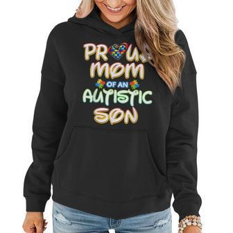 Autism Awareness Family Proud Mom Of Autistic Son 2979 Women Hoodie - Seseable