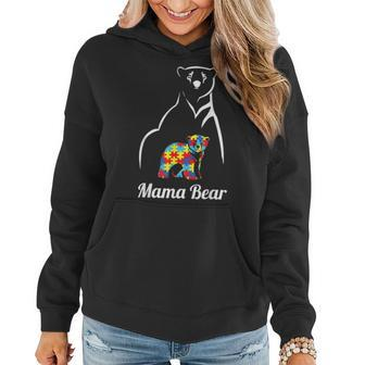 Autism Awareness Mama Bear Mom Gift Women Hoodie - Seseable