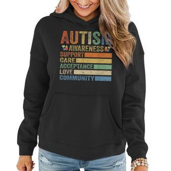 Autism Awareness Support Care Acceptance For Women Mom Dad Women Hoodie | Mazezy