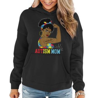 Autism Mom Unbreakable Autism Awareness Afro Black Women Women Hoodie | Mazezy