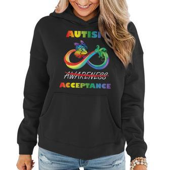 Autism - Red Instead Infinity - Acceptance Butterfly Women Hoodie | Mazezy UK