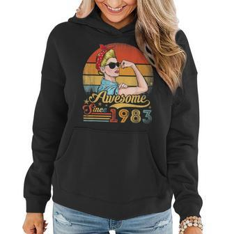 Awesome Since 1983 40Th Birthday Gifts Women 40 Year Old Women Hoodie | Mazezy