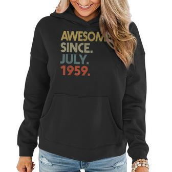 Awesome Since July 1959 Vintage 60Th Birthday Gift Women Hoodie | Mazezy
