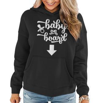 Baby On Board Pregnancy Announcement Mom To Be Women Hoodie - Thegiftio UK