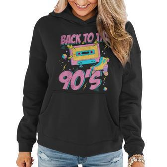 Back To The 90S 90S Disco Radio And Techno Era Vintage Retro Women Hoodie Graphic Print Hooded Sweatshirt - Thegiftio UK