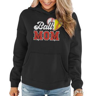 Ball Mom Baseball Softball Parent Women Hoodie | Mazezy CA