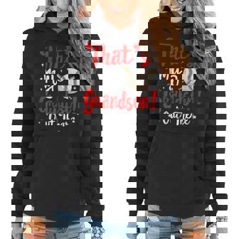 Baseball Grandma Funny Thats My Grandson Out There Baseball Women Hoodie | Mazezy